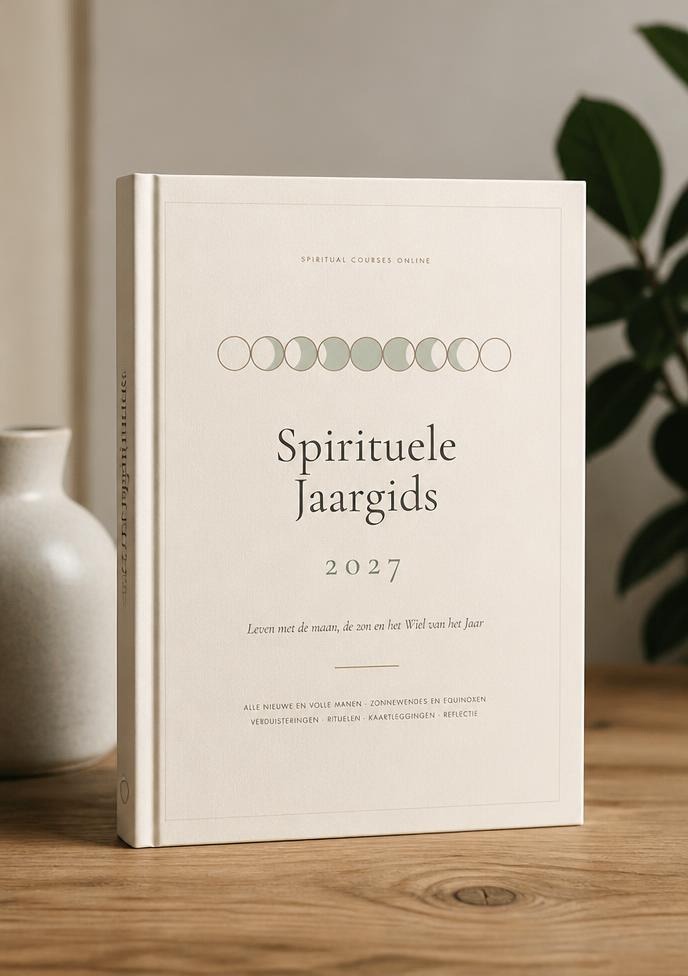 Spirituele Jaargids 2027, printbare A4-planner met maan- en jaarrituelen