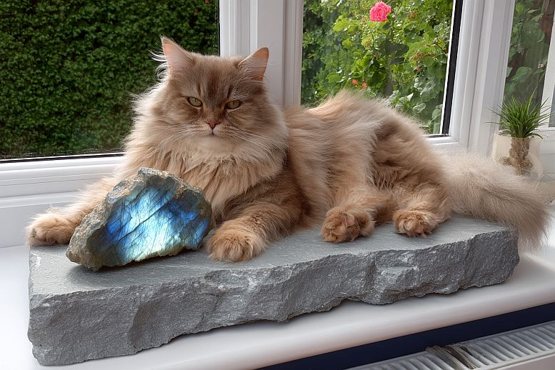 Labradoriet met kat