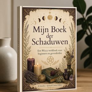 Mijn Boek der Schaduwen – boekmockup, digitaal Wicca-werkboek PDF