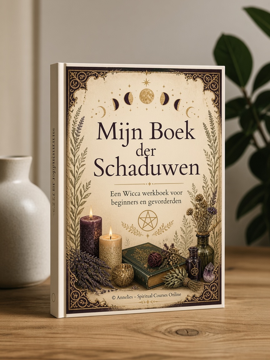 Mijn Boek der Schaduwen – boekmockup, digitaal Wicca-werkboek PDF