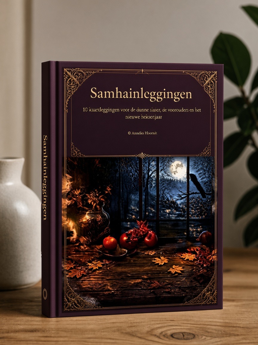 Samhainleggingen – boekmockup, digitaal PDF-product met 10 kaartleggingen